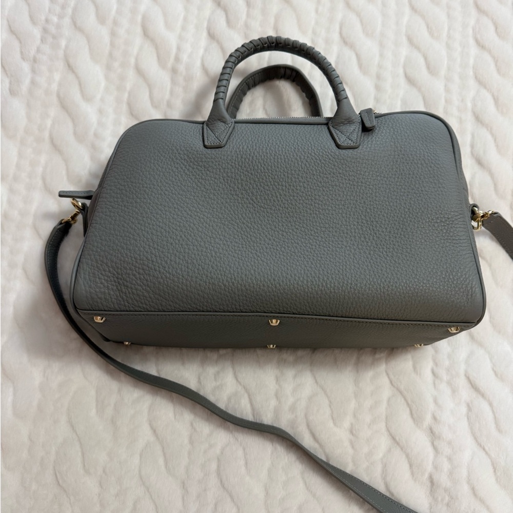 Leatherology Park Satchel Bag with Detachable Strap in Smoke Color. Never used!